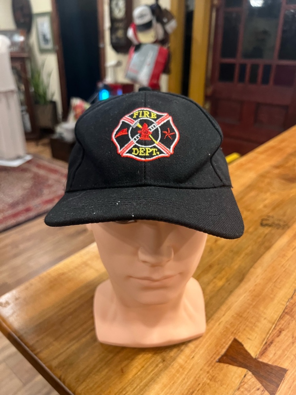 Source Unknown Black Fire Dept Embroidered Baseball Cap